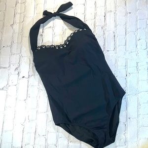 Profile by Gottex Black & White One Piece Swimsuit